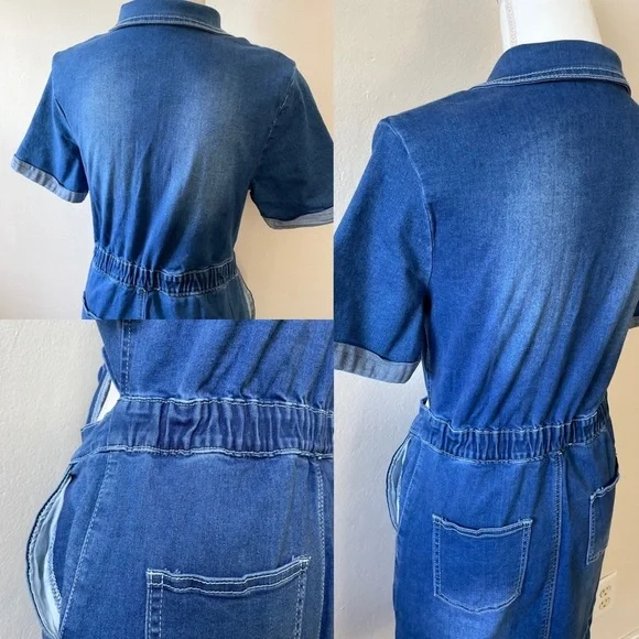 Windsor Blue Stretch Denim One-Piece Cut-Out Dress Women’s various sizes - Picture 8 of 16